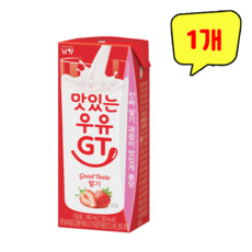 남양 맛있는 우유 GT 딸기 멸균우유, 1개, 180ml