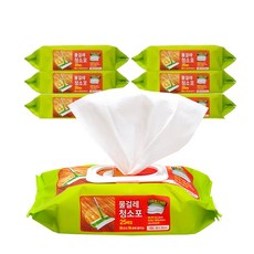홈인더스트리 물걸레청소포 고급형 중형 25p, 6개