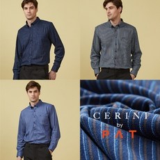 [CERINI by PAT] 남성 스트라이프 마이크로 기모 셔츠 3종 세트 23W