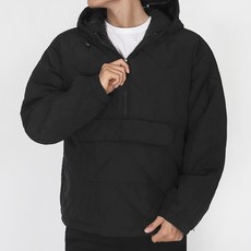 아디다스 아노락 패딩 자켓 Primium Essential 퀼티드 하프집 Jacket 올블랙
