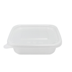 투고팩 사각 죽 일회용용기 + 뚜껑 세트 300ml G-300, 100개, 1세트