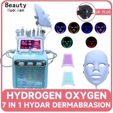 새로운 7 in 1 RF 페이셜 하이드레이페이셜 기계 전문 2022 산소 제트 껍질 수경 박피술 모공 수축 스킨, 02 UK PLUG