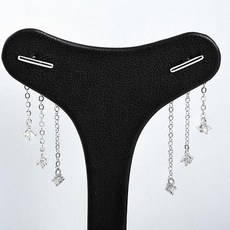 쿵샵쿵SHOP 해외 베스트 트리플 돕롭라인 실버귀걸이-화이트DG 여성 실버귀걸이