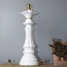 1 pcs 수지 체스 조각 보드 게임 액세서리 국제 체스 인형 레트로 홈 장식 간단한 현대 chessmen 장식품