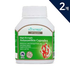 호주 비타트리 하이 스트랭스 마린 아스타잔틴 4mg astaxanthin 해마토코커스 피부 눈, 2개, 60정