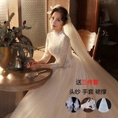 해외출고상품 셀프웨딩드레스 리마인드웨딩 스몰웨딩드레스웨딩 신부감 긴팔 -53290