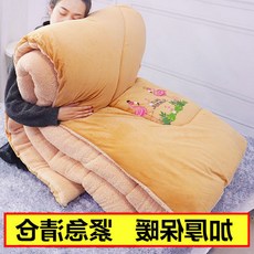 비티아이티 3초 속열 두꺼운 램스 울이불 페어 보온 솜이불 학생 침구패드, A판 크리스탈 융털 프로꽃 _B 판