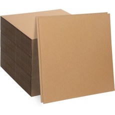 골판지 시트 80팩 11.8x11.8 플랫 카드 보드 삽입물 브라운 박스 칸막이 배송용 공예 선물 포장 우편 발송 DIY 용품 2mm 두께, 단일사이즈