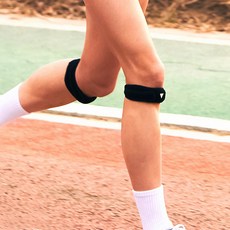 [인증개발원단] 그리핏 러닝 얇은 100% 국내제작 슬개골 전문 한줄 무릎 보호대 프리 사이즈 데일리