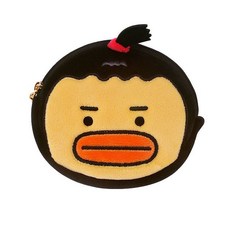 B패밀리 원형 파우치 노랑 오리 주머니 팬시 키덜트