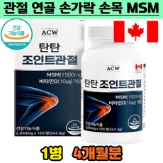 MSM 1500mg 비타민D 10ug 관절 연골 건강 골다공증감소도움 상어연골 아세틸글루코사민 보스웰리아 4개월분 부모님 관절걱정 선물 Joint 조인트 계단내려올때 가성비