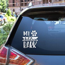 비닐 벽 아트 데칼-내 아이 bark-5.5 x 5- 귀여운 강아지 엄마 견적 범퍼 스티커 자동차 창 보온병 커피 컵 수하물 사무실 노트북 노트북 장식, 본상품