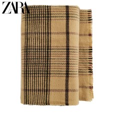 Zara 자라 여성 의류 체크 무늬 얇은 스카프 03920228707