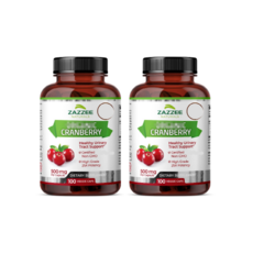 [해외]Zazzee 크랜베리 추출물 500mg 함유, 2개, 100정