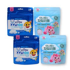 핑크퐁 아기상어 자일리100 2개 + 티니핑의 자일리톨 2개, 40g, 1세트