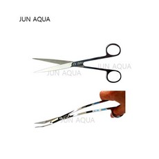 수초가위 수초트리밍 직형 곡형 웨이브형 16.5cm 25cm, 직형 미니 가위 16.5cm, 1개