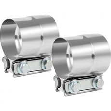 배기 클램프 머플러 파이프 내구성강한 DOCAS 3.5인치 랩 조인트 밴드 스테인리스 스틸 2PCS, 2.5 inch B 2pcs, 2개