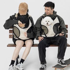 솔크로니 강아지 앞가방 고양이 이동 가방 반려동물 이동장 캐리어 애완 애견 포대기, 라이트 그린, 1개