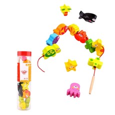 원목동물줄끼우기