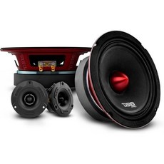 DS18 자동차 스피커 PRO X6.4BMPK 미드 하이 컴플리트 패키지 차량 또는 트럭 스테레오 사운드 시스템용 크로스오버 도어 내장 6.5인치 2배 알루미늄 슈퍼 블렛 트위, 6.5-Inch, PRO-X