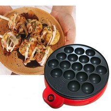 가정용 타코야끼 메이커 기계 일체형 팬 만들기, 레드
