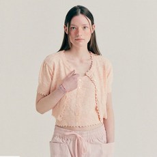 [국내정식매장] 벤시몽 가디건 [22HS] SLUB BUTTON CARDIGAN PINK