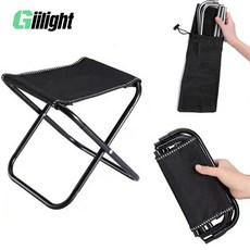 Giilight 접이식의자 BBQ 캠핑의자경량/방수 휴대용의자 낚시의자, 3개 블랙 접이식 의자, 3개, 블랙