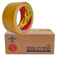 오공 박스 테이프 황색 50개 1box 택배 포장용 opp