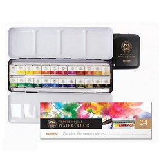 문교 고체케익세트 24색 고체타입 수채물감, 2세트