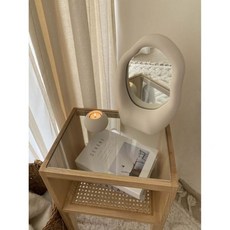 세라믹 프레임 책상 메이크업 거울 고급 수제 홈 데코 북유럽 장식 집들이 선물 그녀를 위한 테이블 선물색상 흰색