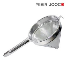 주방1번가 주코(JOOCO) 랭킹구시 거름망 건지기 뜰채 꼬깔채망 스텐거름망 기름거름망, 8호 205x235x460, 1개