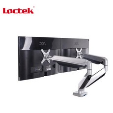 27인치모니터암 듀얼 작업 모니터 Loctek-D7D 스프링 홀더 데스크탑 LED 디스플레이 마운트 암 스탠드베이스 오디오 및 USB 포트 포함 10 "~ 27" 최대 9KG145