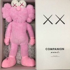 브랜드 kaws 카우스 인형 피규어 베어브릭 장식 장식품 인테리어 kwas 선물 봉제인형, 핑크(박스형), 서있는 높이 약 50cmcm