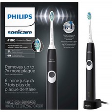 필립스 소닉 케어 프로텍 티브 클린 4100 충전식 전동 칫솔 블랙 HX6810 / 50, 단일상품, 단일상품