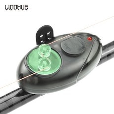 LINNHUE 1pc 낚시 경보 LED 표시 등 전자 물린 낚시 경보 무선 버퍼 블랙 사운드 경보 잉어 야간 낚시 낚시 도구, 검정