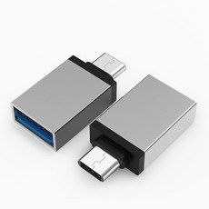 2개 베이식스 C타입 to USB 3.0 변환 OTG, 2 silver