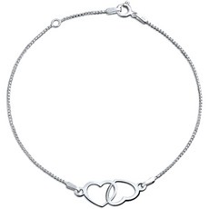 Bling Jewelry 열기 연동 하트 구두 발찌 여성 925 스털링 실버 조정 9 10 인치와 익스텐더