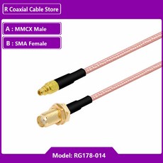 1PC SMA 여성 MMCX 직각 커넥터 WIFI/GSM/3G/GPS/4G 모듈에 대 한 RG178 피그 테일 케이블로 RF 동축 어댑터