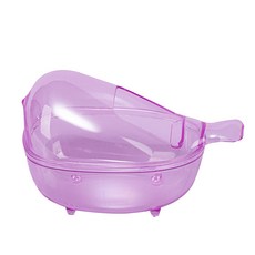 햄스터 욕조 박스 모래 목욕 빈 햄스터 목욕 그릇 욕실 작은 고슴도치 욕조 팬 목욕 용품, 자주색 포도, 1개