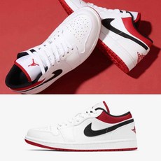 나이키 에어 조던 1 로우 화이트 짐레드 553558-118 NIKE AIR JORDAN 1 LOW