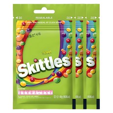 Skittles 彩虹糖 酸味彩虹糖, 3個, 40g
