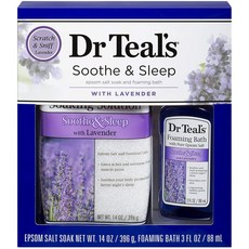 Dr Teal's 닥터틸즈 라벤더 포밍바스 솔트 세트 Lavender Epsom Salt & Foaming Bath Oil, 0개, 0g