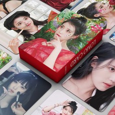 아이유포카 아이유포토카드 아이유굿즈 55장 IU 스페셜 공굿 라일락 LILAC 아이유라일락 IULILAC 아이유스티커 IU스티커, TYPE E(RED)