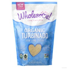 홀썸 Wholesome Turbinado Raw Cane Sugar 터비나도 로우 케인 슈가 비정제 1.5lb(680g), 1개