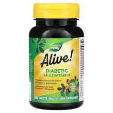 iHerb Official Natures Way Alive! 당뇨 종합Vitamin 60정, iHerb Official Natures Way, Al