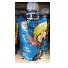 Gerber organic Banana blueberry pouch 거버 오가닉 바나나 블루베리 파우치 3.5oz(99g) 8팩, 1개
