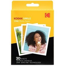 Kodak 3.5x4.25 inch Premium Zink Print Photo Paper (20 Sheets) Compatible with Kodak Smile Classic, One Color_20 Pack, One Color_20 Pack, 상세 설명 참조0