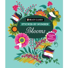 (영문도서) Brain Games - Sticker by Number: Blooms: Includes Foil Stickers! Paperback, Publications International,..., English, 9781639387472