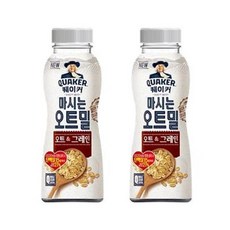 롯데 건강 등산 운동 우리집 퀘이커 마시는 오트밀 오트&그레인 50g 2개 가족 수험생 아침 간식