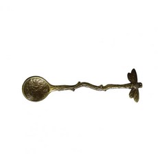 케이크 숟가락 잠자리 모양 차 방지 복고풍 스타일 디저트 국자, 1개, 4.Antique Bronze